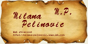 Milana Pelinović vizit kartica